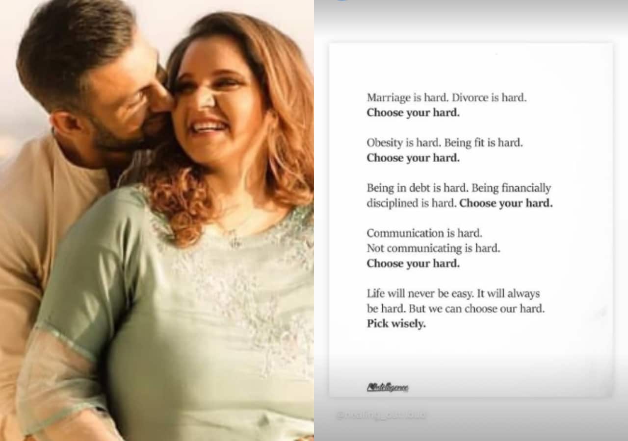 Sania Mirza posts cryptic note on how marriages and divorces are equally hard after deleting all pics of Shoaib Malik from her Instagram