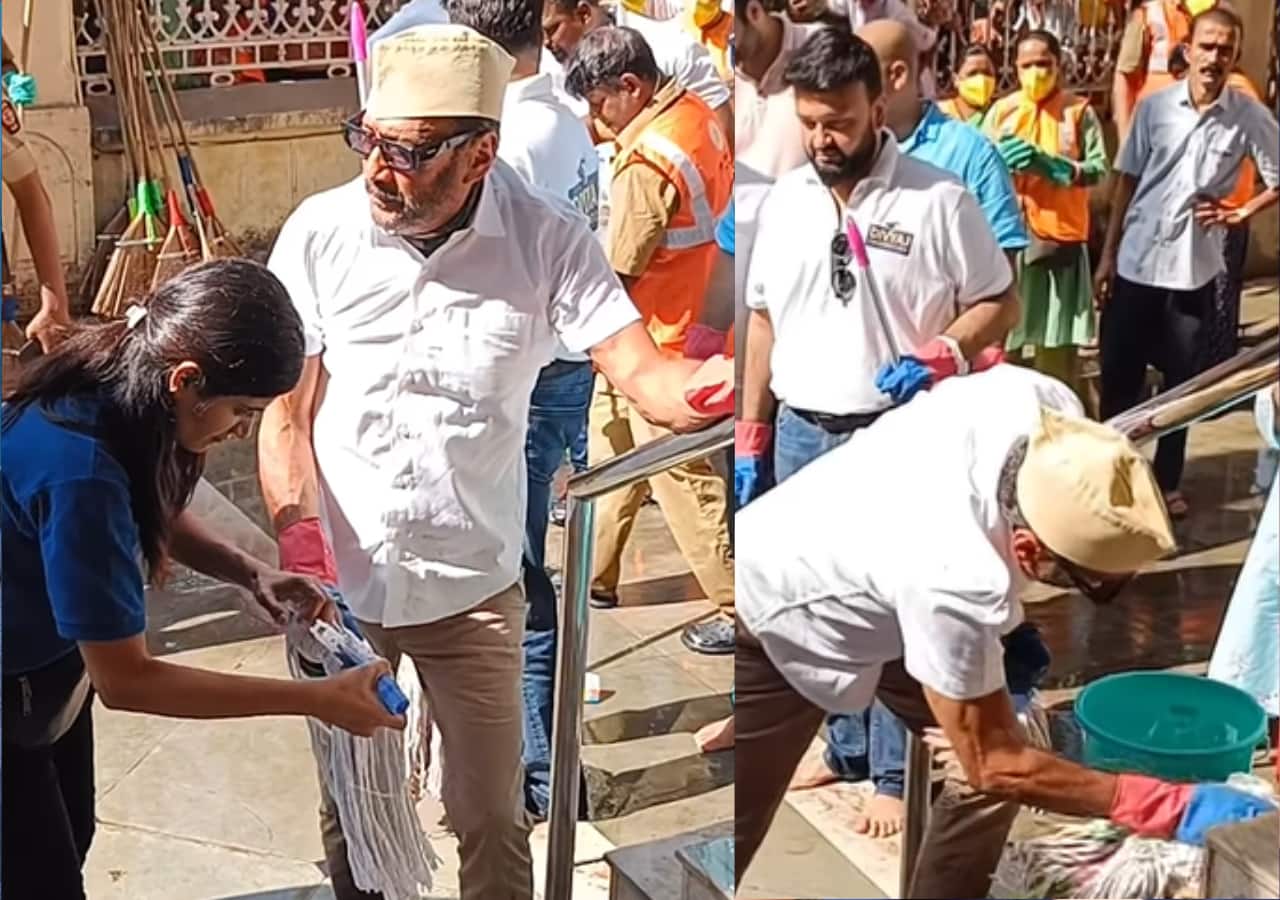 Ayodhya Ram Mandir: Jackie Shroff wins hearts as he cleans the stairs of Mumbai