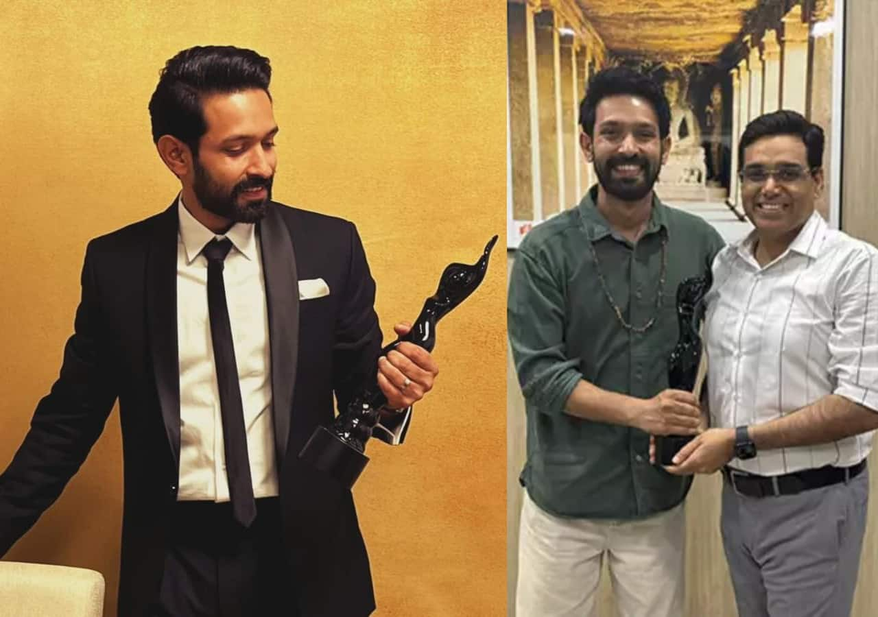 12th Fail star Vikrant Massey meets IPS Manoj Kumar Sharma after winning Filmfare; calls him