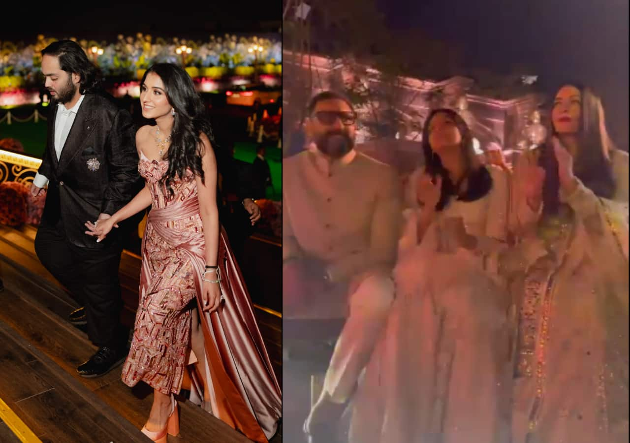 Anant Ambani, Radhika Merchant pre-wedding: Aishwarya Rai Bachchan and Abhishek Bachchan groove to the dhol beats; Aaradhya joins