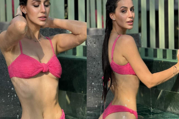 Aryan Khan’s rumoured girlfriend Larissa Bonesi drops bikini pictures as she takes a dip in the pool on her vacation